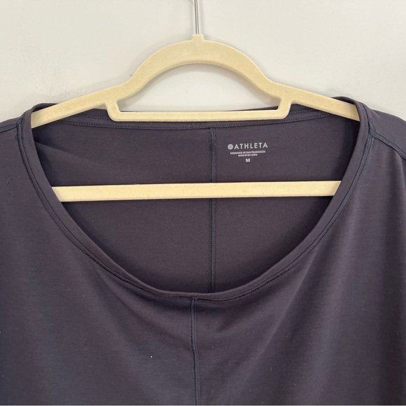 Athleta Essence Flow Top in Black, Boat Neck Long Sleeve Lightweight, M - Picture 8 of 8